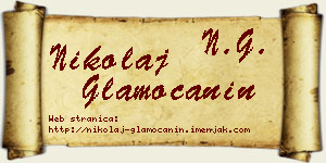 Nikolaj Glamočanin vizit kartica